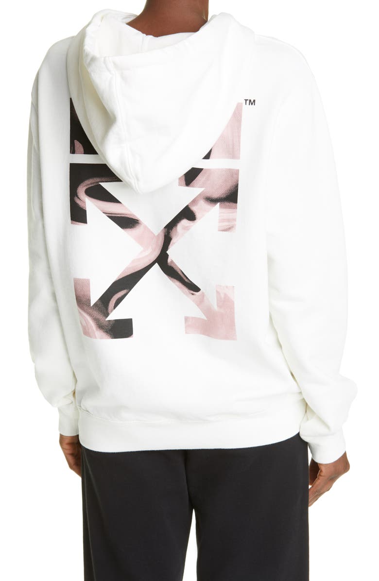 Off-White Liquid Melt Arrow Logo Women's Hoodie, Alternate, color, 