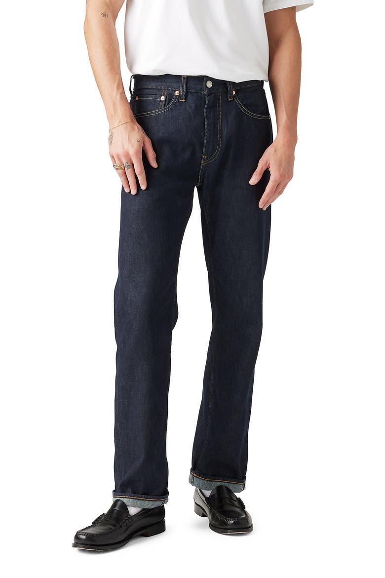 505™ Relaxed Straight Leg Selvedge Jeans (Men) | Nordstrom