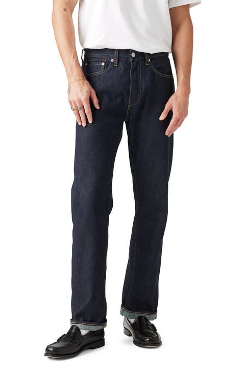 505™ Relaxed Straight Leg Selvedge Jeans (Midnight Selvedge)