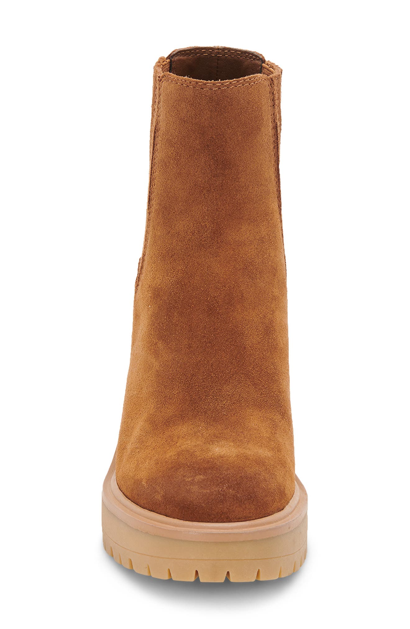 Dolce Vita Caster H2O Waterproof Lug Sole Platform Bootie - Wide Width Available, Alternate, color, Camel Suede H2o