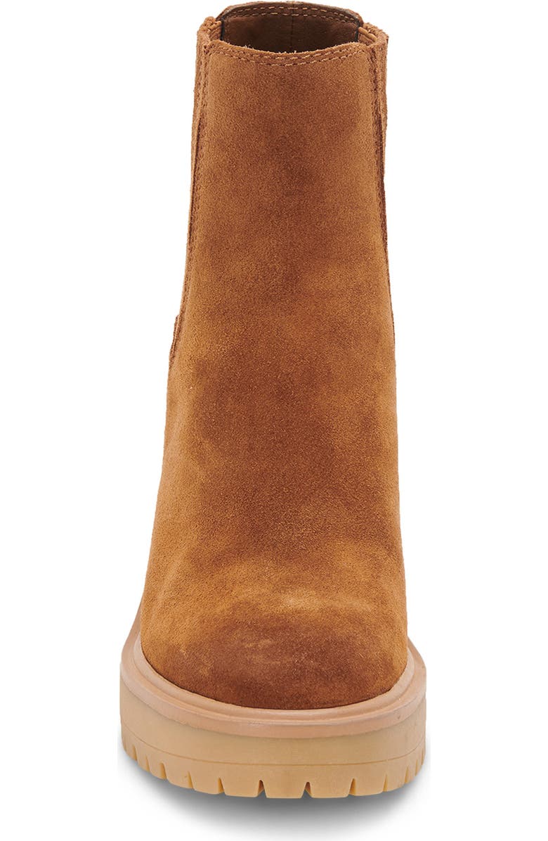Dolce Vita Caster H2O Waterproof Lug Sole Platform Bootie - Wide Width Available, Alternate, color, Camel Suede H2o