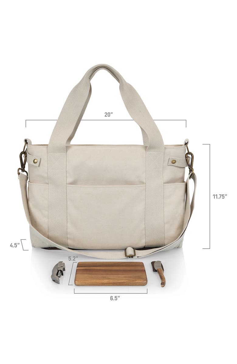 Picnic Time Temecula Wine Insulated Tote Bag, Alternate, color, White