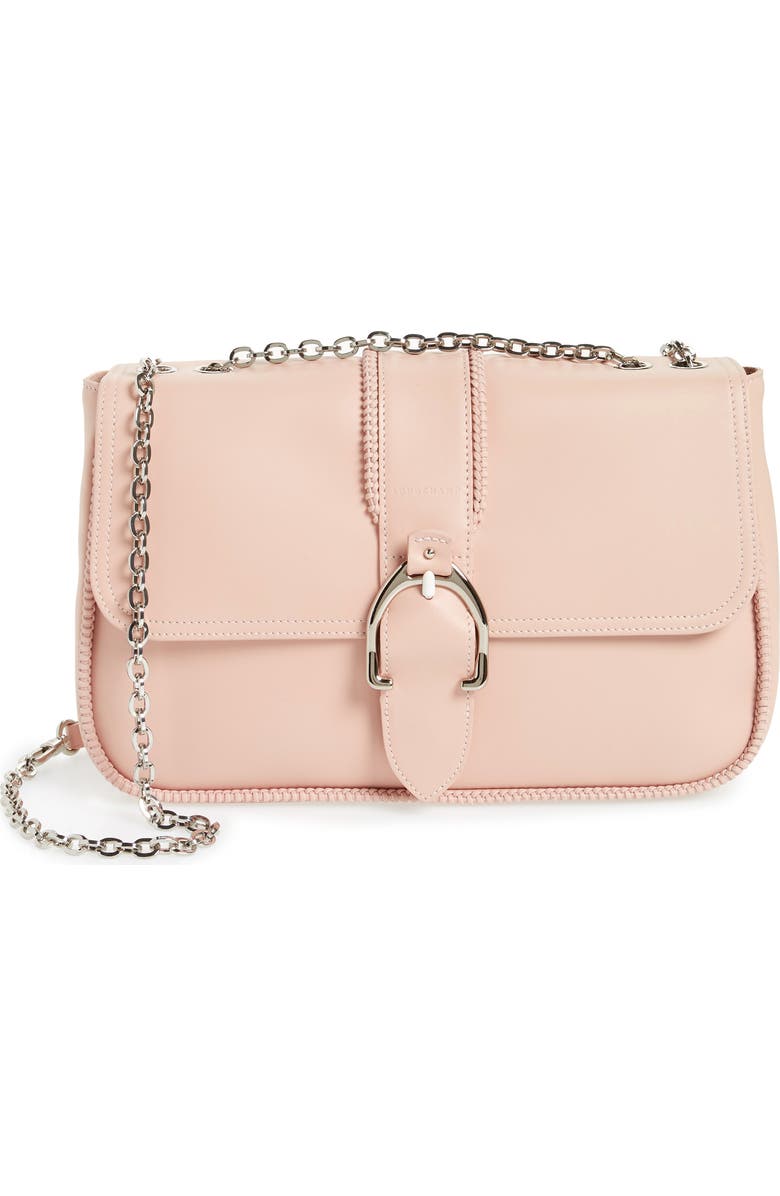 Longchamp Medium Leather Shoulder/Crossbody Bag, Main, color, Powder