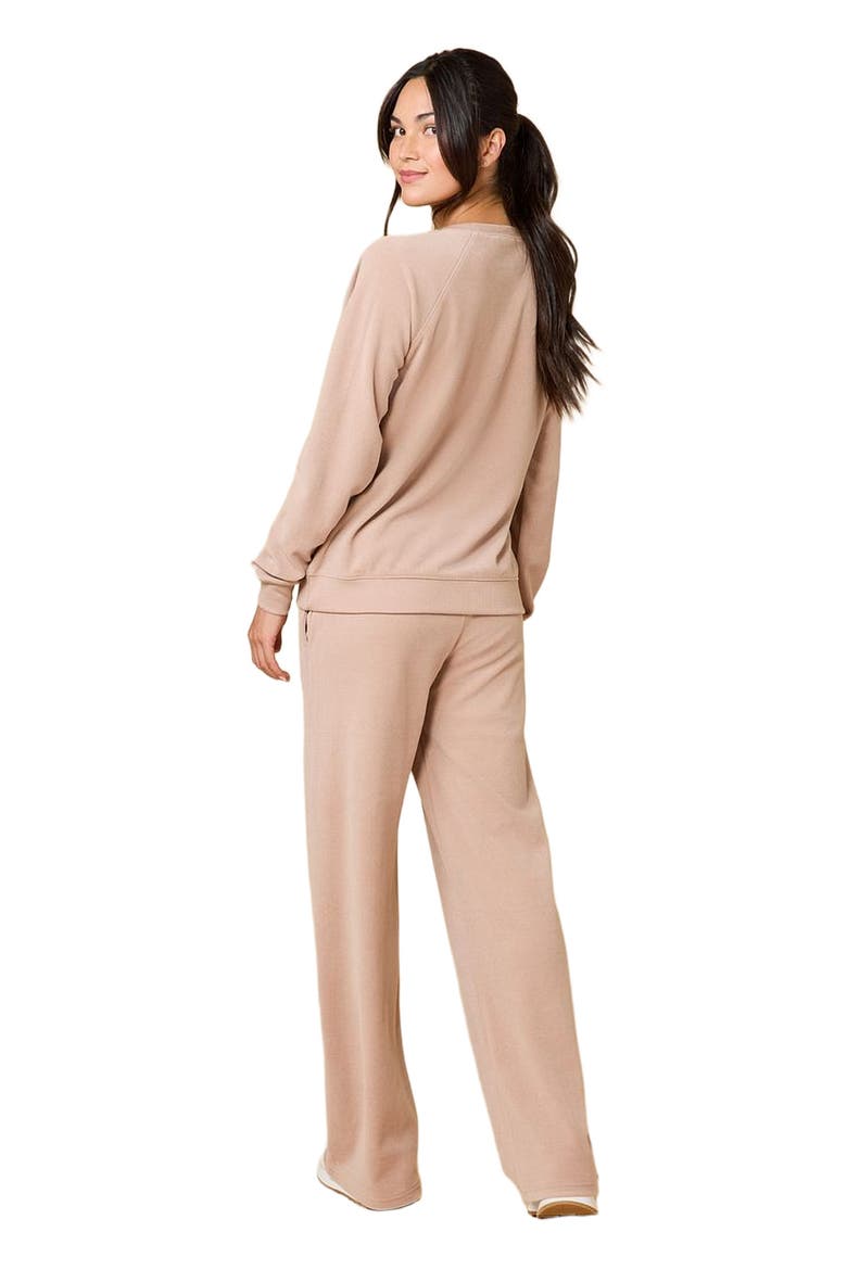Vintage Velvet Crewneck with Pintuck Pant, Alternate, color, Coco