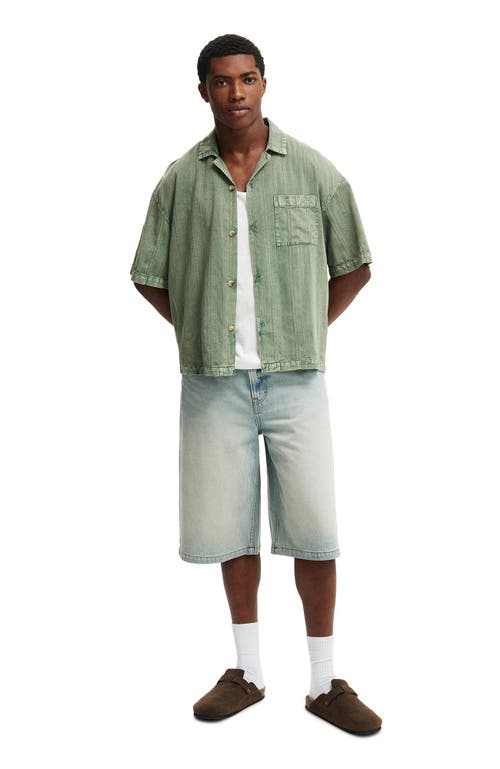 COTTON ON WASHED BOX FIT SHORT SLEEVE SHIRT 