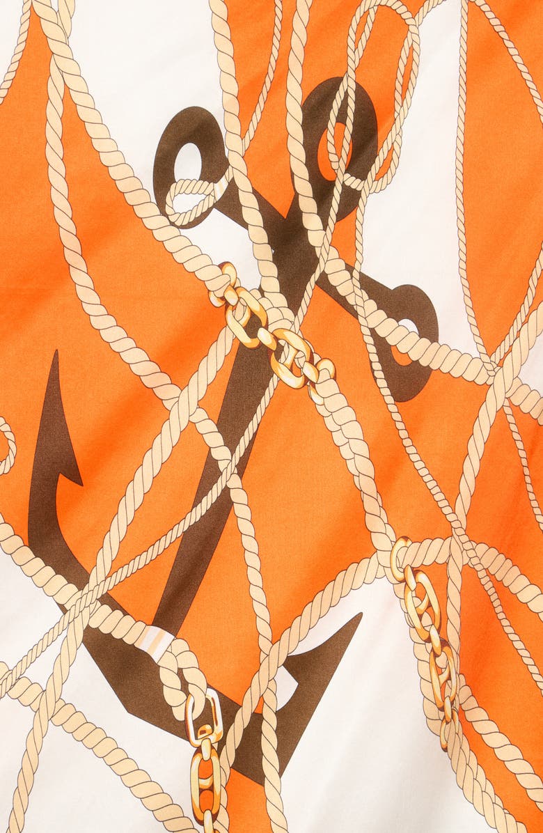 La Fiorentina Chain & Rope Print Silk Scarf, Alternate, color, 