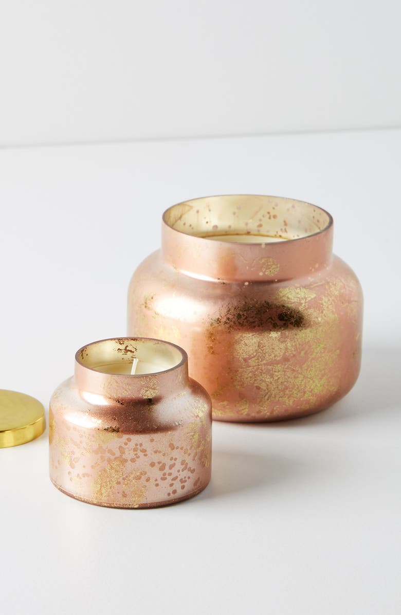 Anthropologie Home Capri Blue Feathered Scented Jar Candle, Alternate, color, 