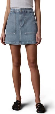Faherty Solstice Denim Utility Miniskirt