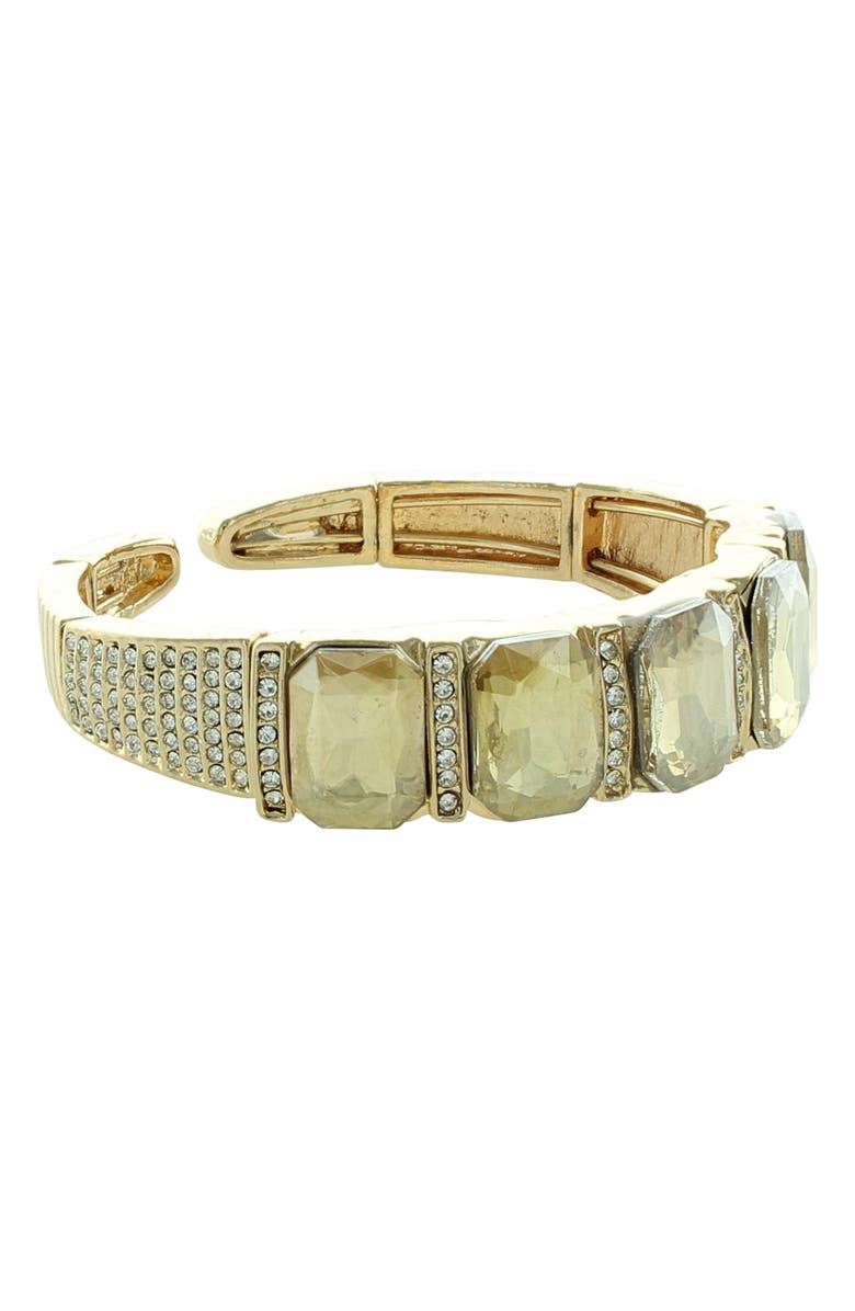OLIVIA WELLES Penelope Crystal Cuff Bracelet, Alternate, color, Gold / Champagne / Clear