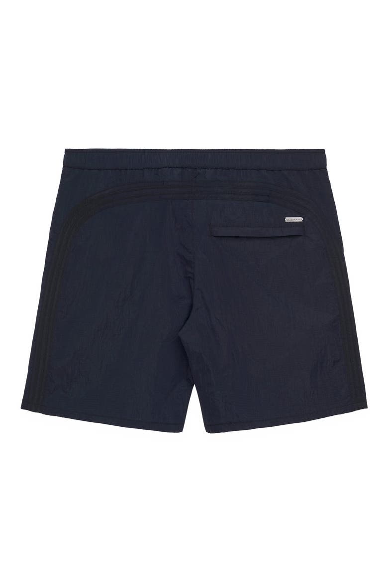 Back Elastic Waist Swim Trunks, Alternate, color, DARK NAVY