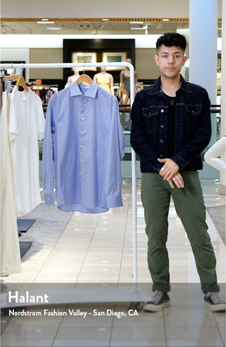 Adlam Solid Herringbone Dress Shirt, sales video thumbnail