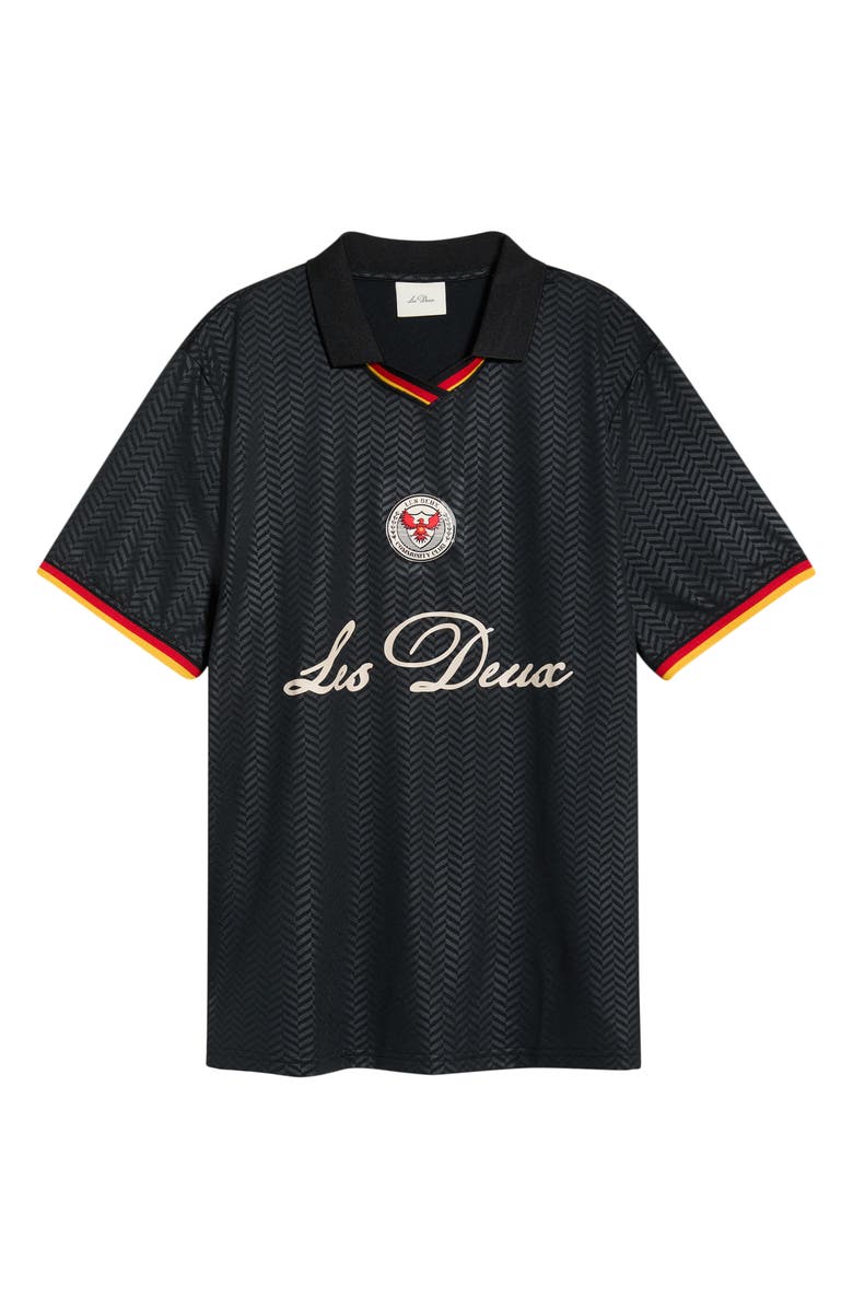 Les Deux Germany Football Jersey, Alternate, color, Black