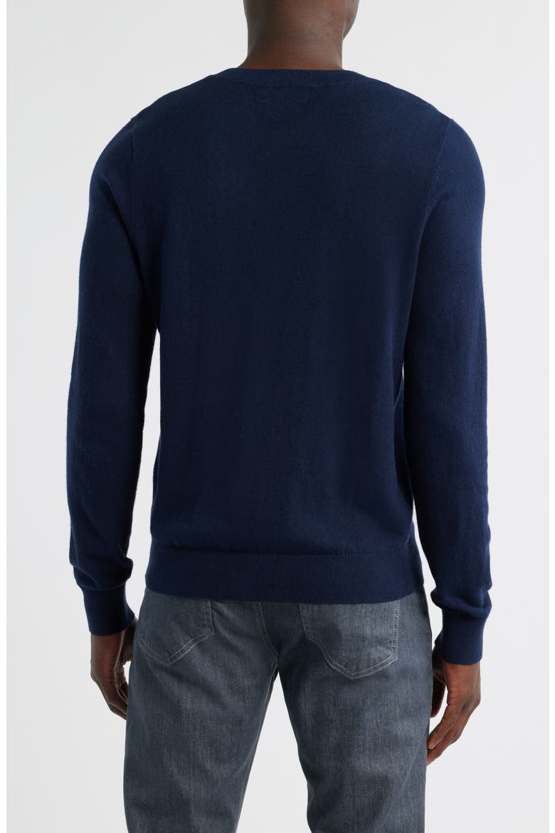 Crewneck Cotton & Cashmere Sweater, Alternate, color, NAVY NIGHT