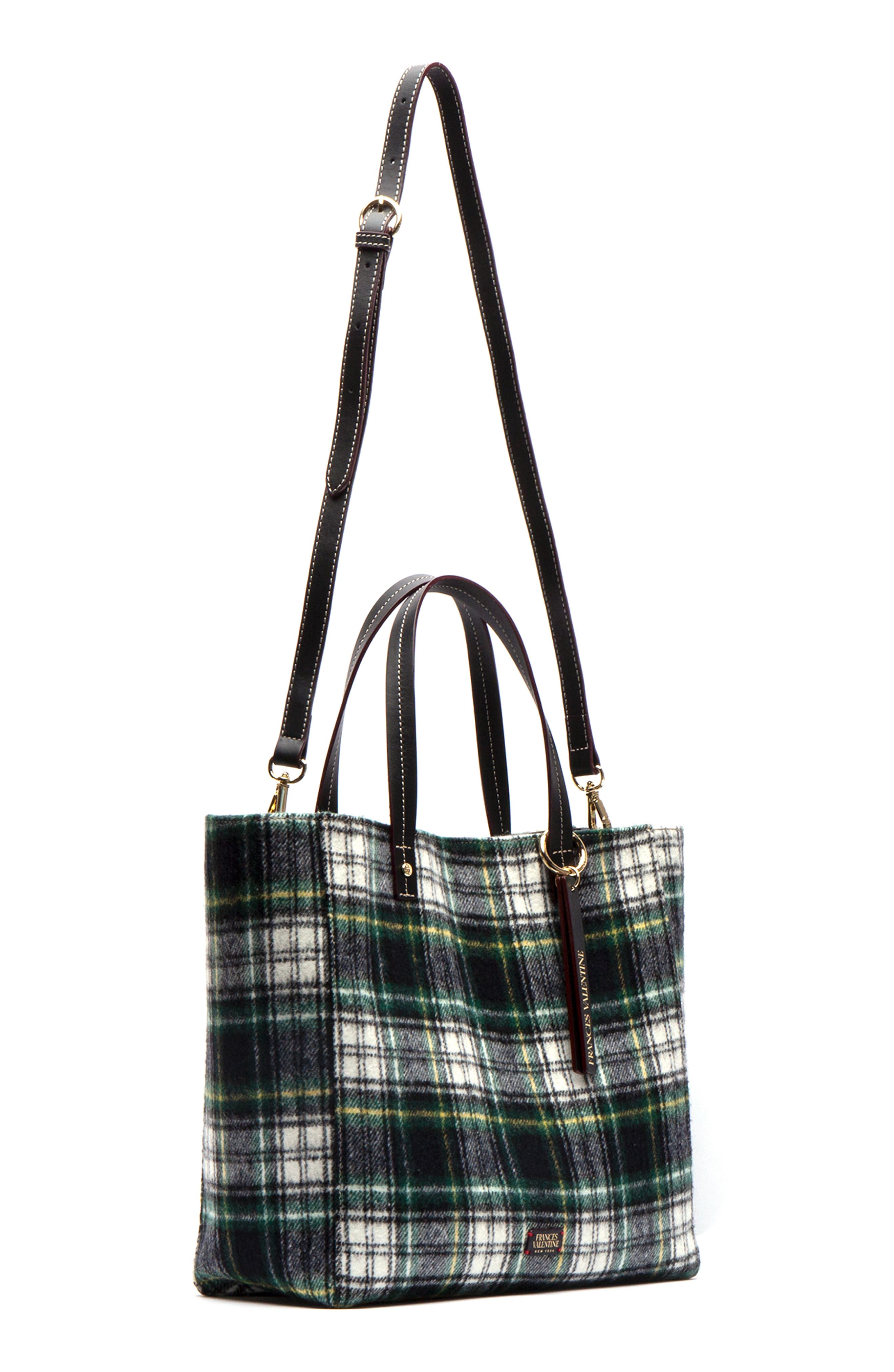 Frances Valentine Large Margaret Plaid Wool Tote, Alternate, color, 