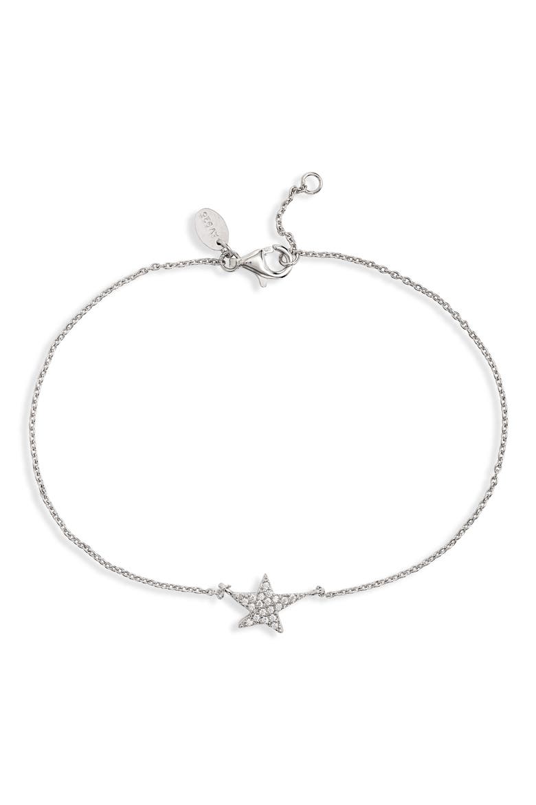 Argento Vivo Pavé Star Bracelet, Main, color, SILVER