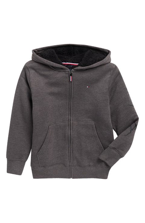 Kids' Signature Faux Fur Lined Full Zip Hoodie