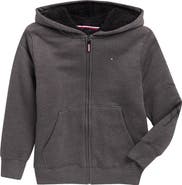 Tommy Hilfiger Kids' Signature Faux Fur Lined Full Zip Hoodie