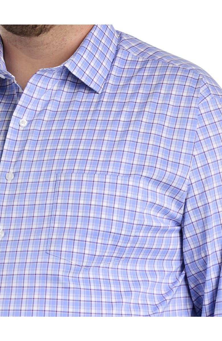 Synrgy by DXL Plaid Dress Shirt, Alternate, color, Blue