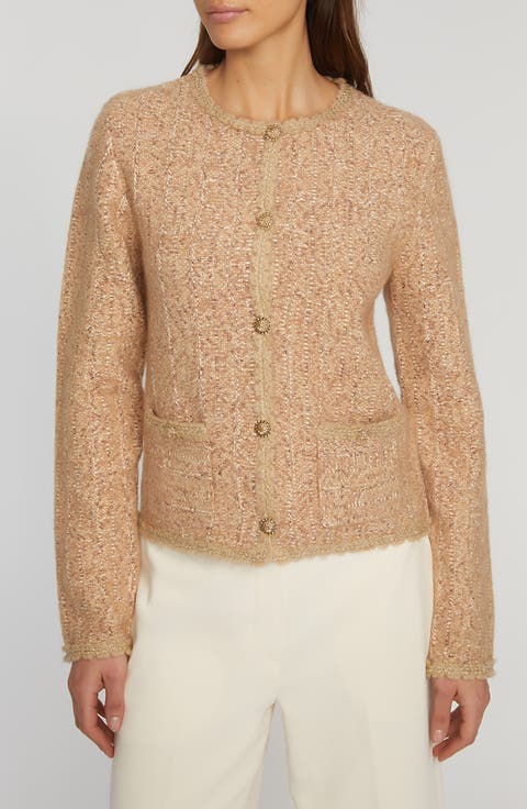 The Astrid Metallic Tweed Cardigan