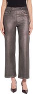 Lysse Metallic Coated High Waist Wide Leg Pull-On Jeans