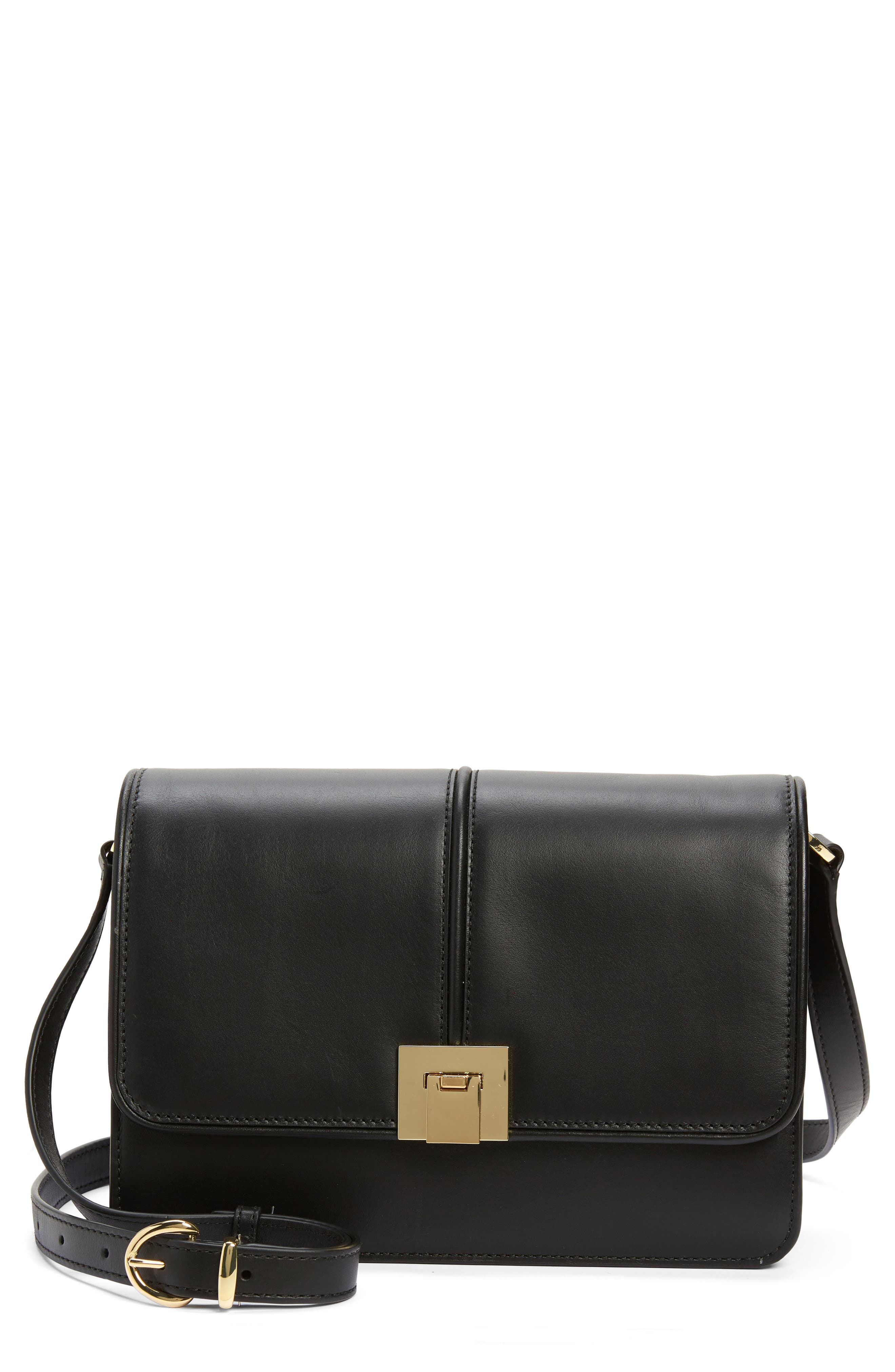 & Other Stories Leather Crossbody Bag, Main, color, 