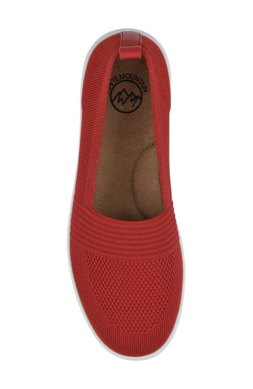 White Mountain Footwear Upright Woven Slip-on Sneaker In Cruella Red Fabric