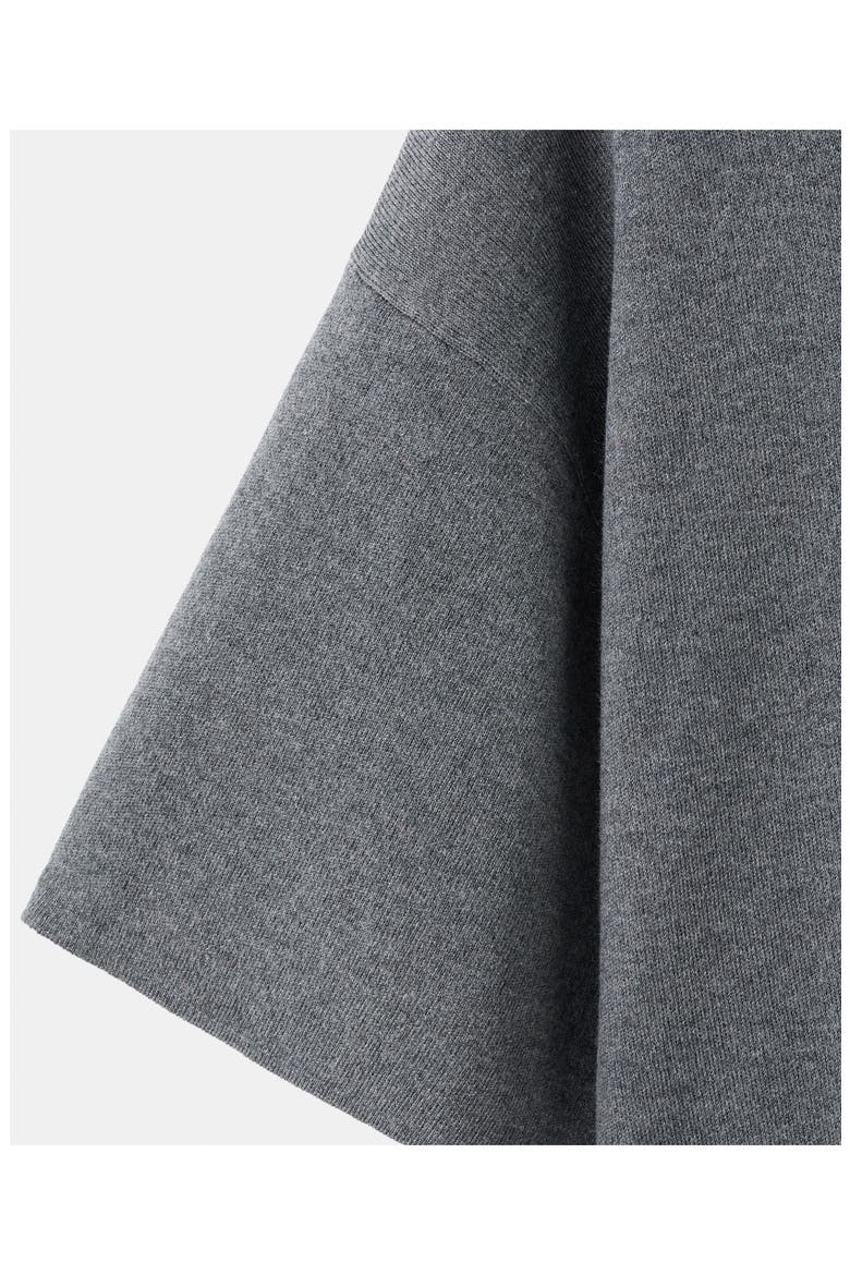 Oversize Short Sleeve Sweater, Alternate, color, CHARCOAL