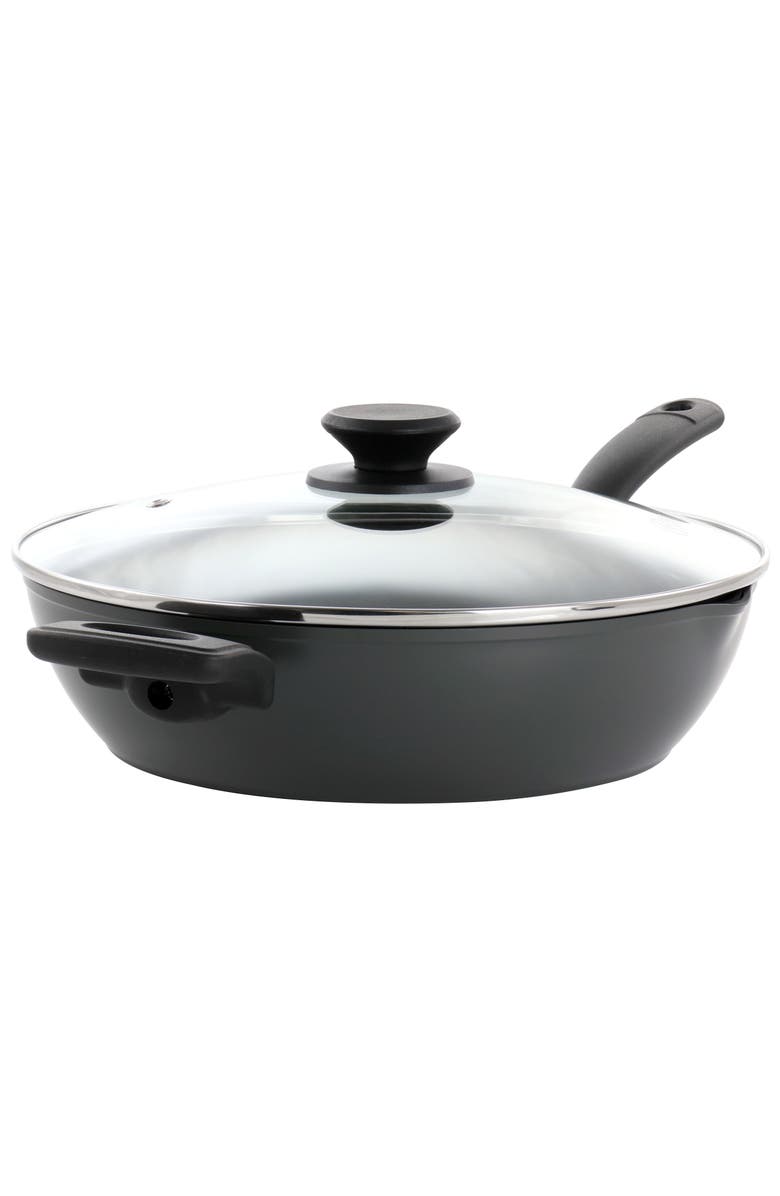 OSTER Kingsway 3.9 Quart Aluminum Nonstick Saute Pan, Main, color, Black