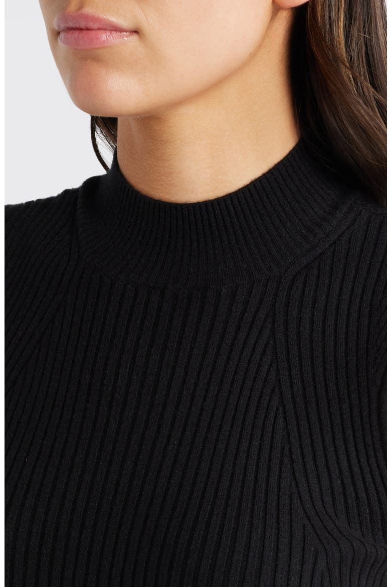 Fidelia Mock Neck Sweater Tank, Alternate, color, BLACK