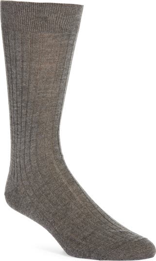 Ribbed Cashmere & Silk Dress Socks