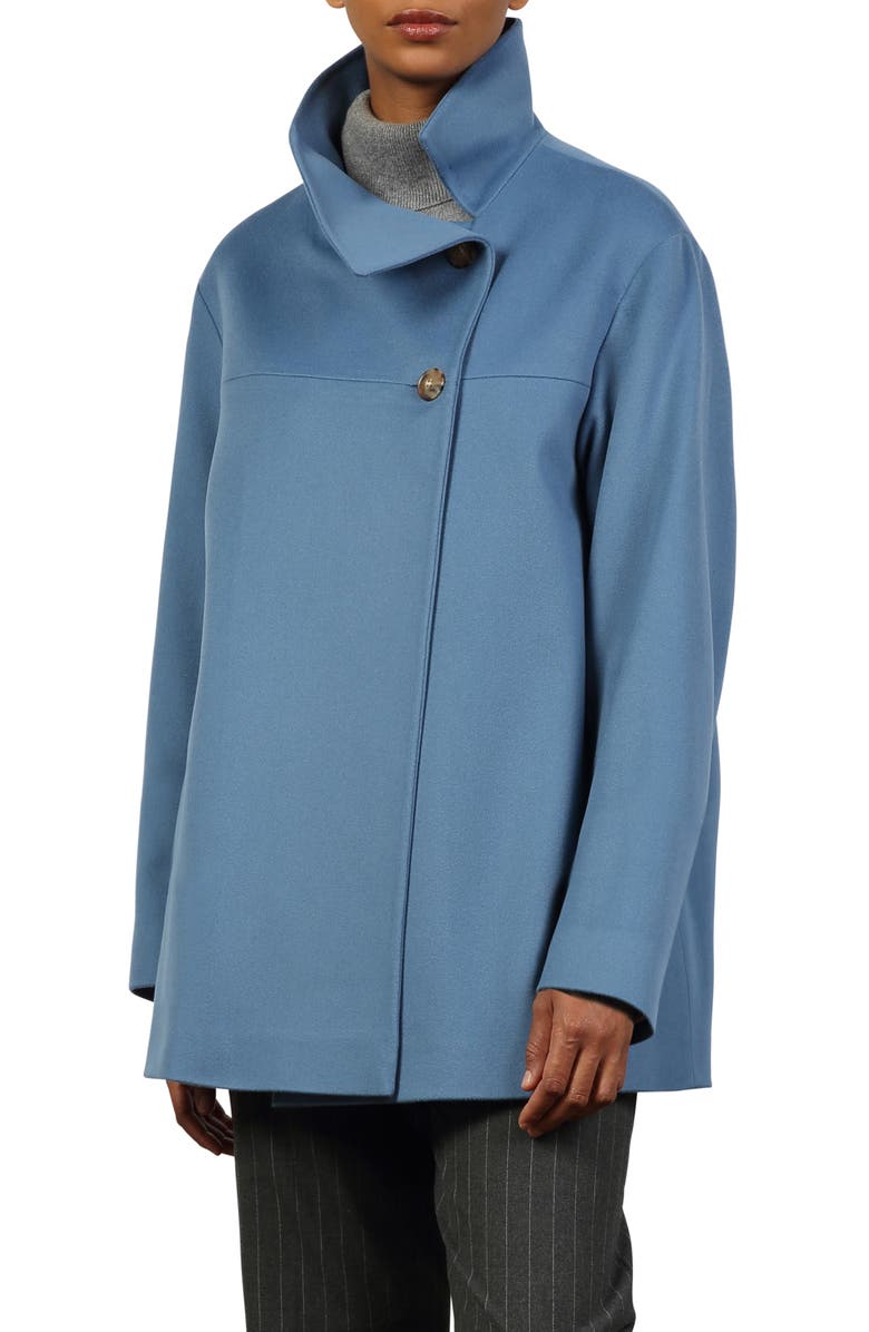 Fleurette Elvis Stand Collar Wool Car Coat, Alternate, color, 