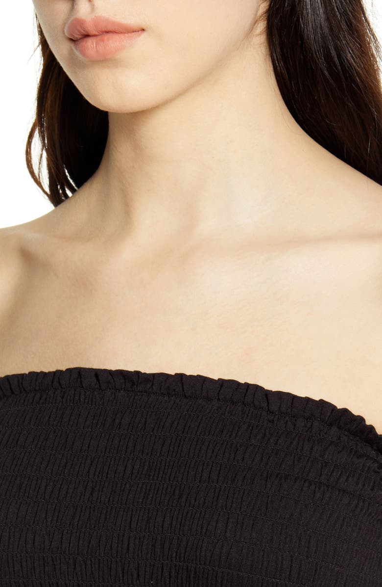 BP. Strapless Smocked Maxi Dress, Alternate, color, 