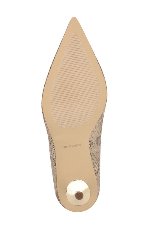 Shop Nine West Deonne Pointed Toe Pump In Gold 710