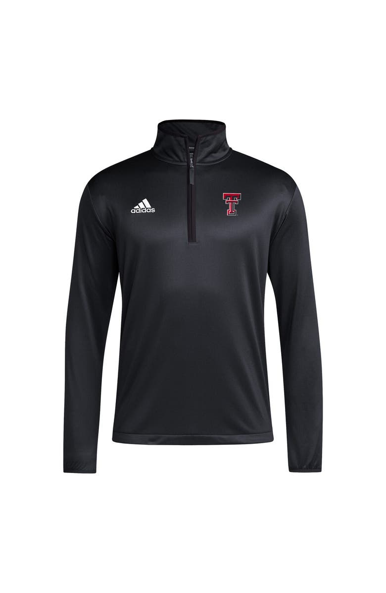 adidas Men's adidas Black Texas Tech Red Raiders 2024 Coaches Sidelines AEROREADY Quarter-Zip Jacket, Alternate, color, Black