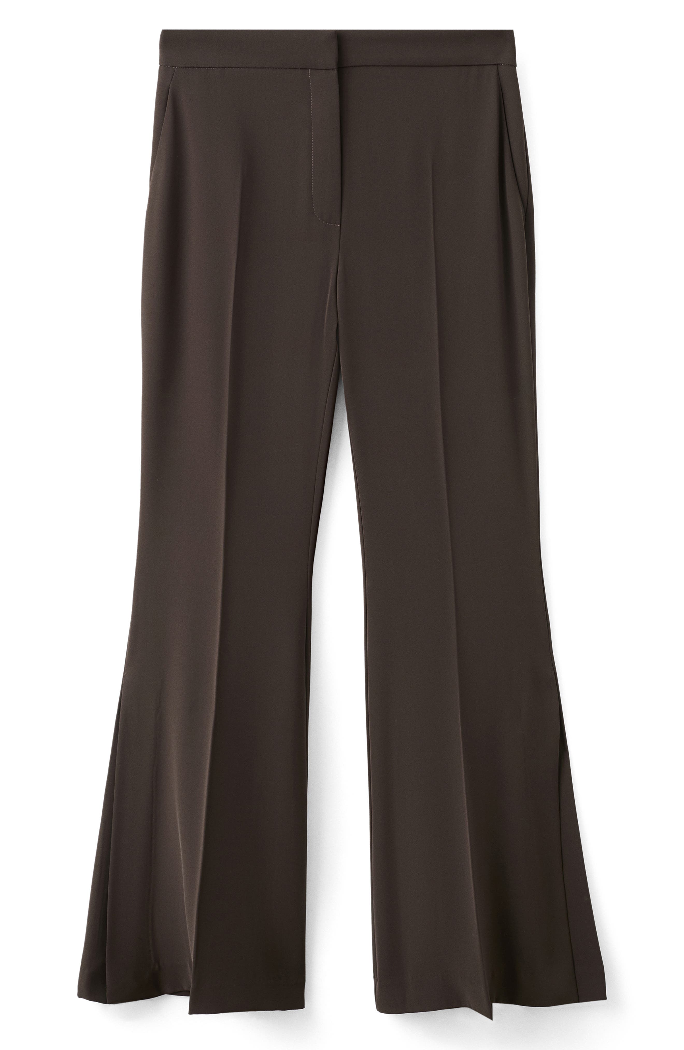 MANGO Flowy Slit Flare Pants