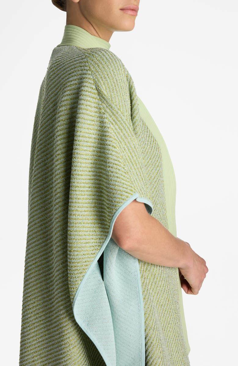 St. John Evening Sequin Twill Knit Cape, Alternate, color, 