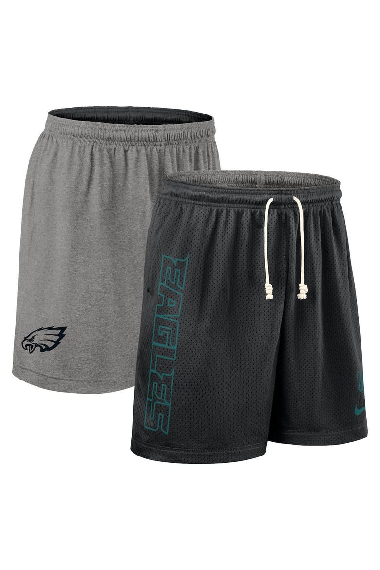 Men's Nike Black Philadelphia Eagles Sideline Reversible Performance Shorts, Alternate, color, Black