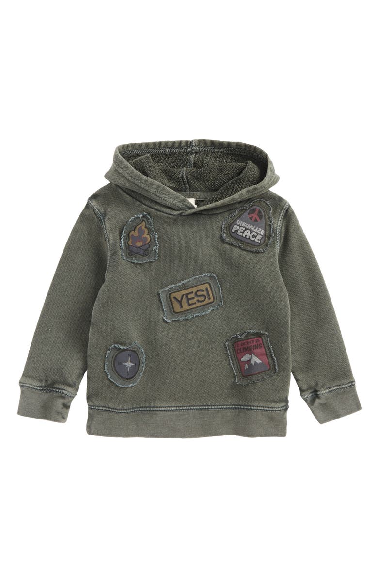 Tucker + Tate Patches Hoodie, Main, color, 