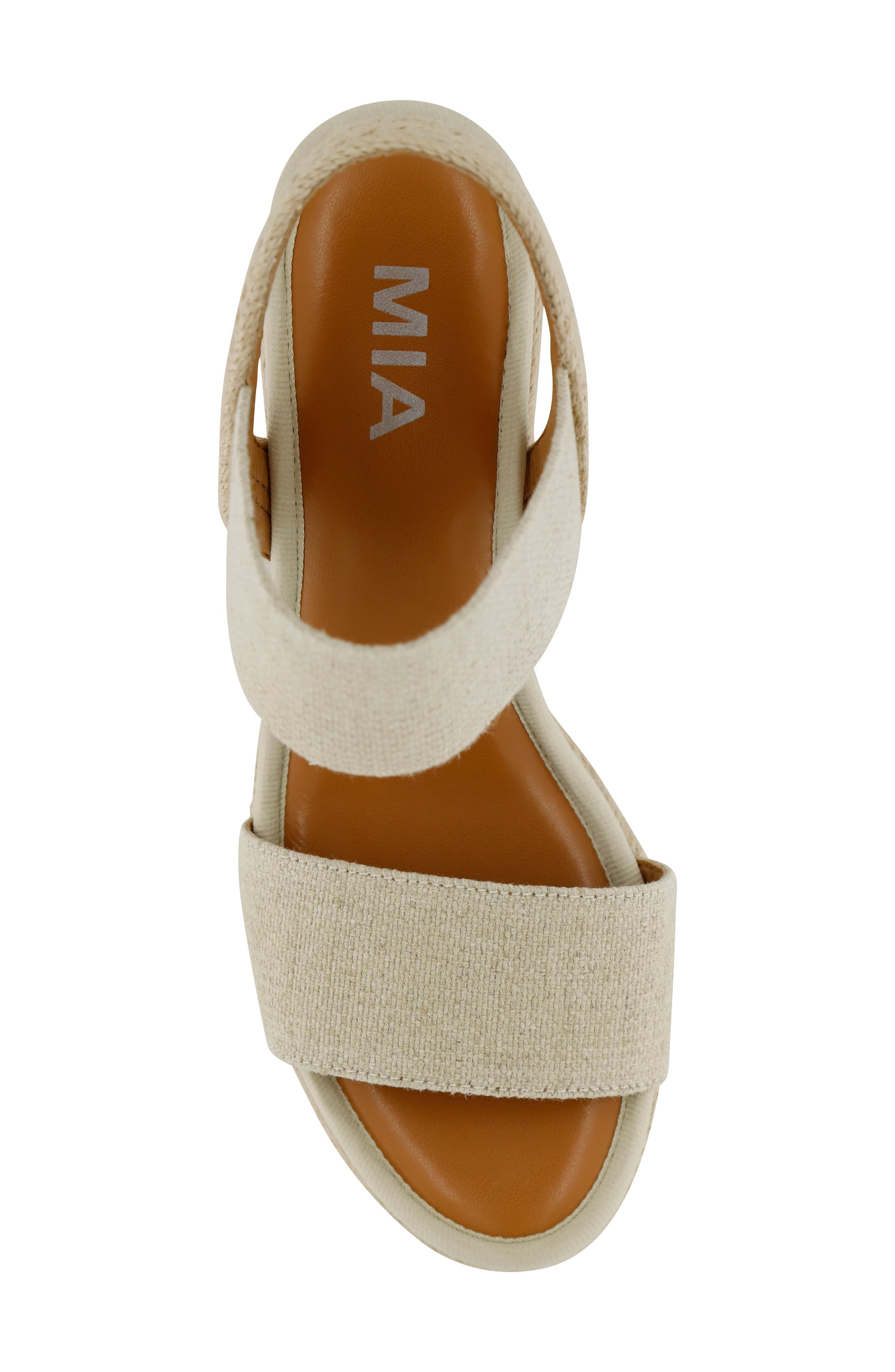 MIA Brittni Espadrille Wedge Sandal, Alternate, color, Natural