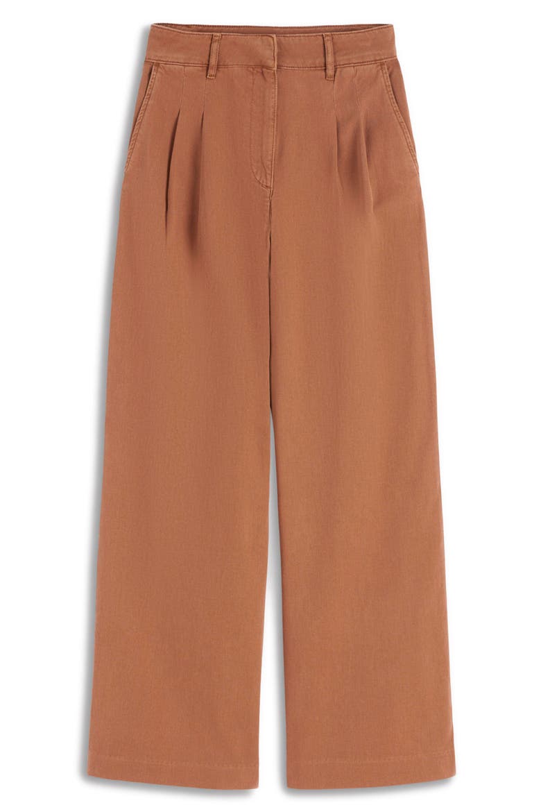 Kensington Wide Leg Cotton Pants, Alternate, color, ARGAN OIL