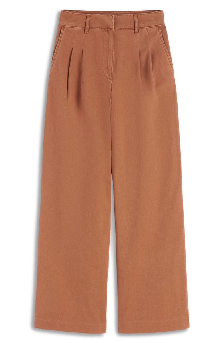 Boden Kensington Wide Leg Cotton Pants, Alternate, color, Argan Oil