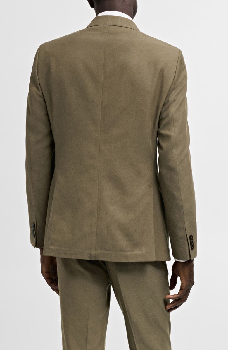 MANGO Slim Fit Lyocell & Cotton Blend Sport Coat, Alternate, color, Khaki Green