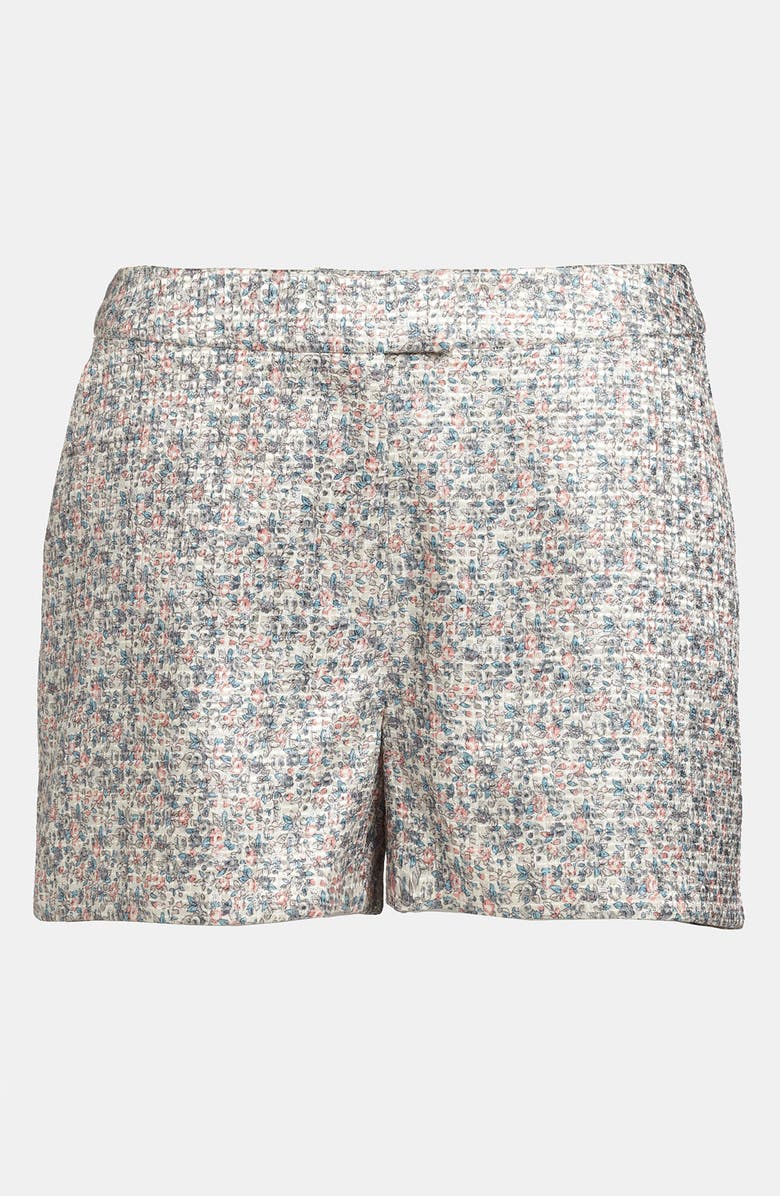 ASTR the Label ASTR High Waist Floral Jacquard Shorts, Alternate, color, 
