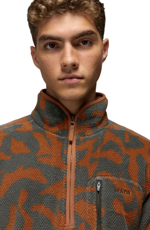 Prana Tuff Fluff Fleece Half Zip Pullover In Multi
