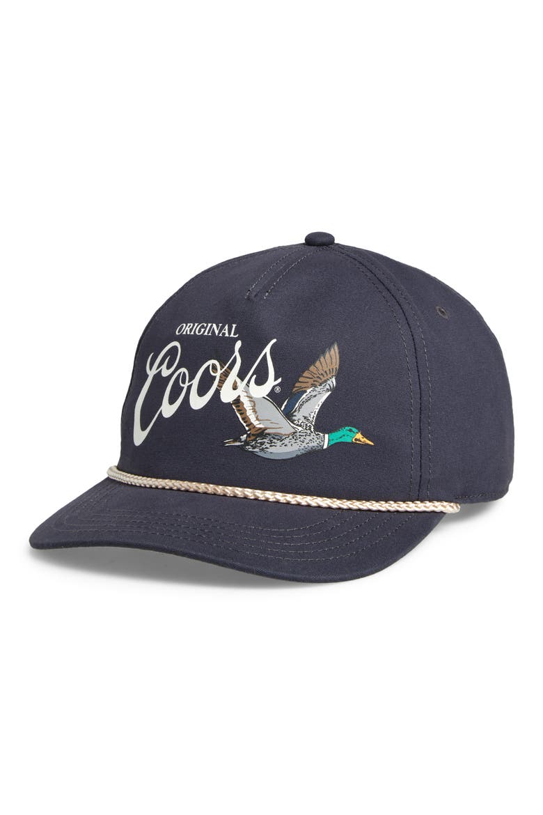 Logo Canvas Cappy Hat, Main, color, NAVY