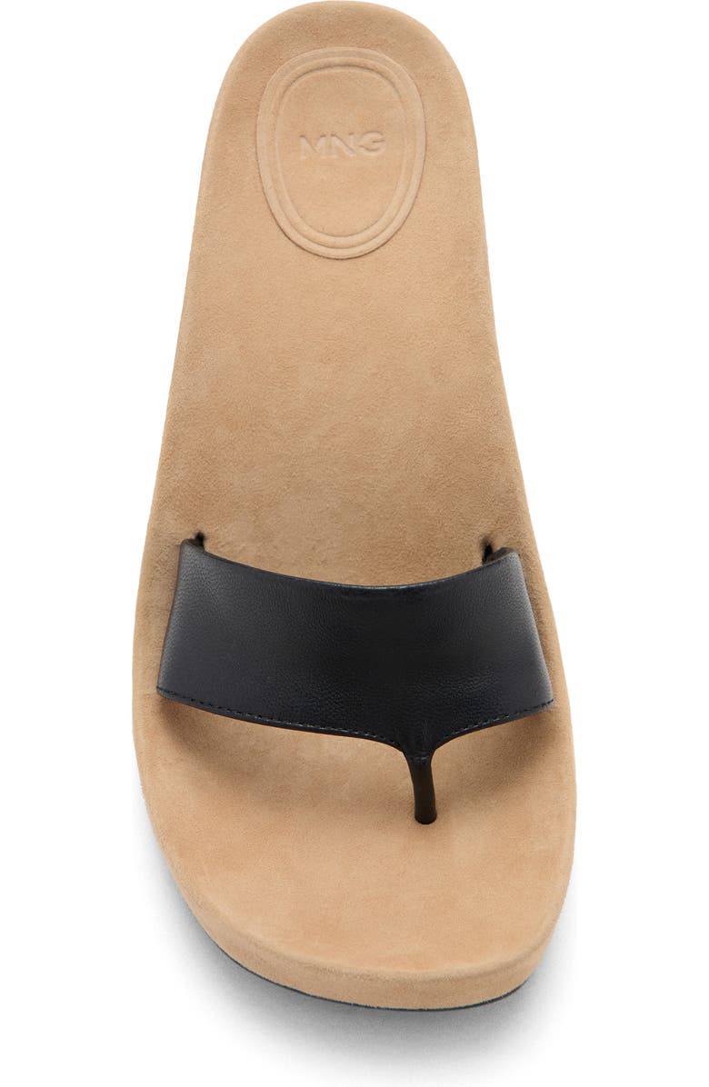 MANGO Two Tone Thong Slide Sandal, Alternate, color, Sand