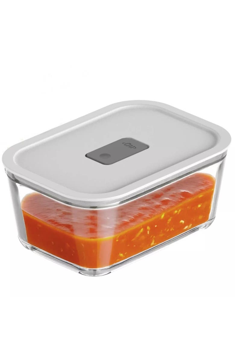 OU Stackable Airtight Glass Food Storage Container with Microwave Valve and Leak Proof Lid, Main, color, 