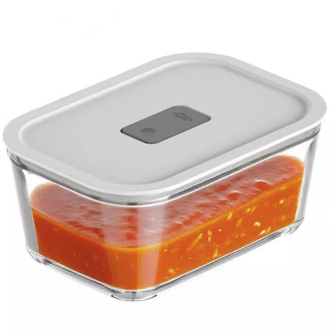 Stackable Airtight Glass Food Storage Container with Microwave Valve and Leak Proof Lid