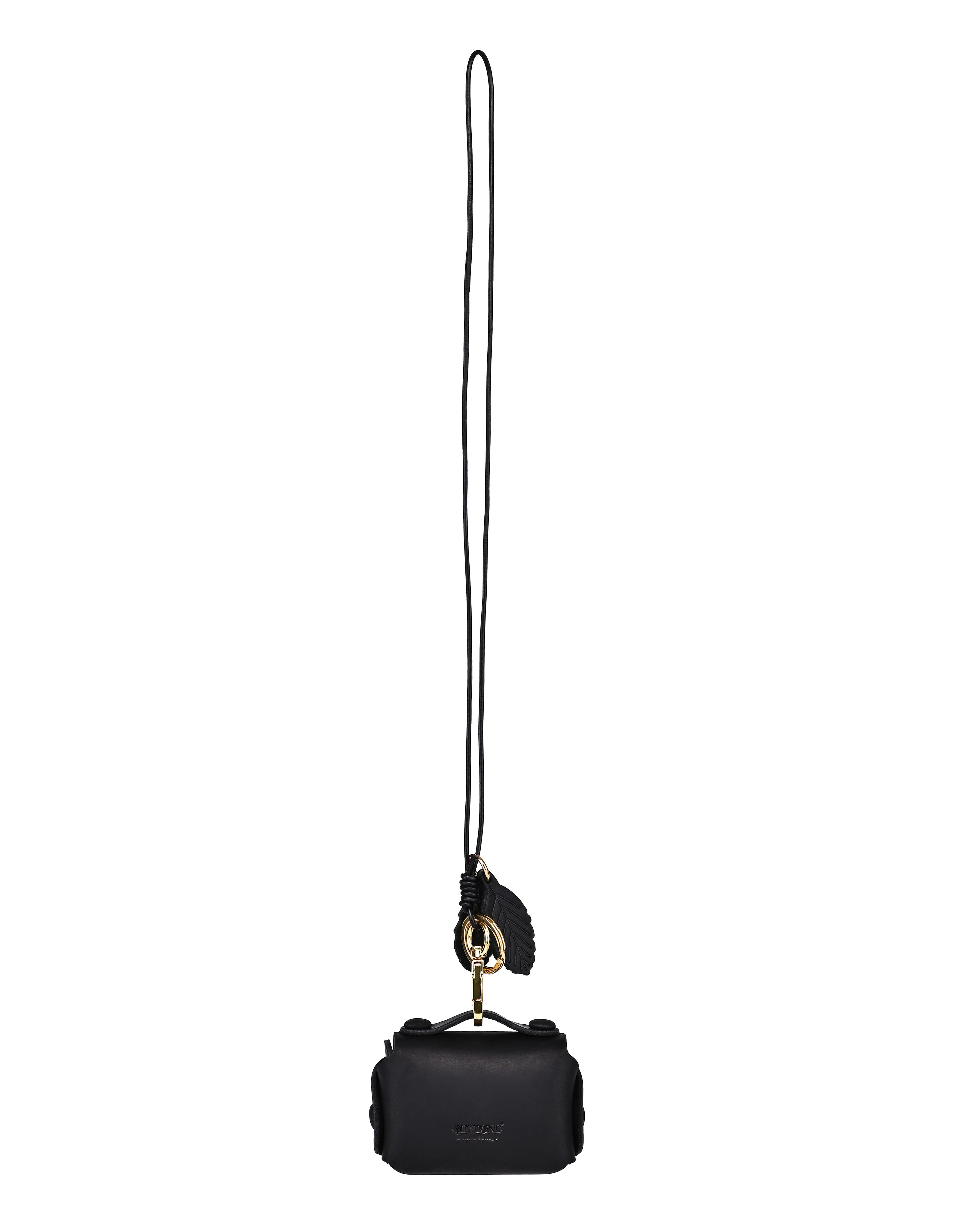 OLD TREND Satch Genuine Leather Mini Charm, Alternate, color, Black