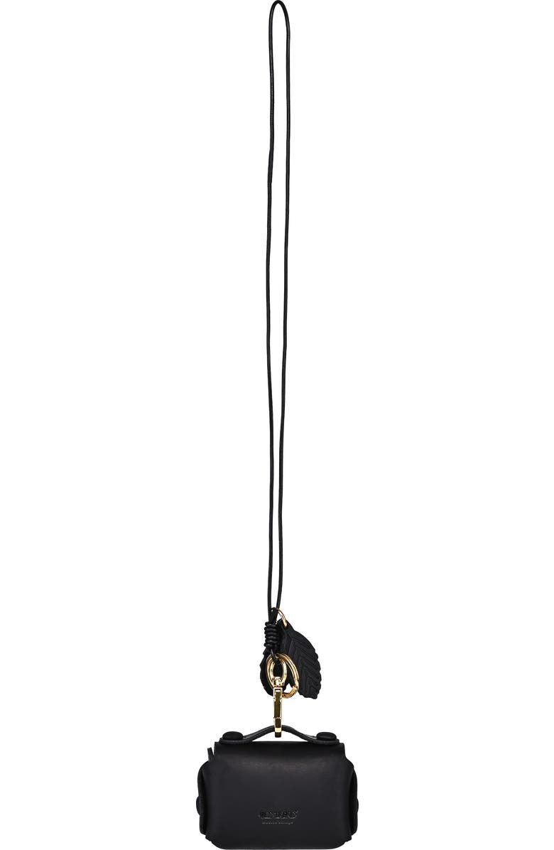 OLD TREND Satch Genuine Leather Mini Charm, Alternate, color, Black